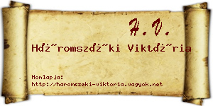 Háromszéki Viktória névjegykártya