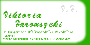 viktoria haromszeki business card